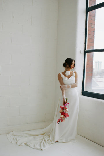 Try At Home - Rosa Crepe Bridal Gown - Velo Bianco